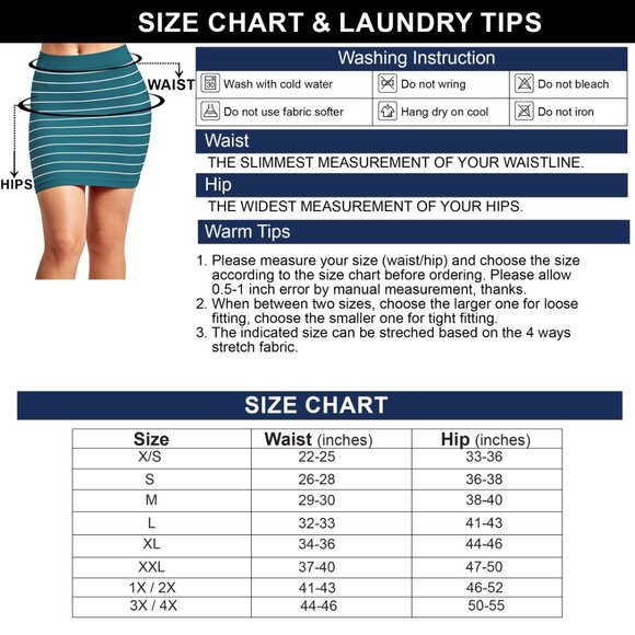 Women's Striped Comfy Seamless Microfiber Slim Nylon Pull-On Closure Mini Skirts - Picture 12 of 13